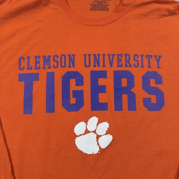 Clemson Tigers‎ Shirt Mens Large NCAA Football Paw Power Russell Long Sleeve - Picture 2 of 12